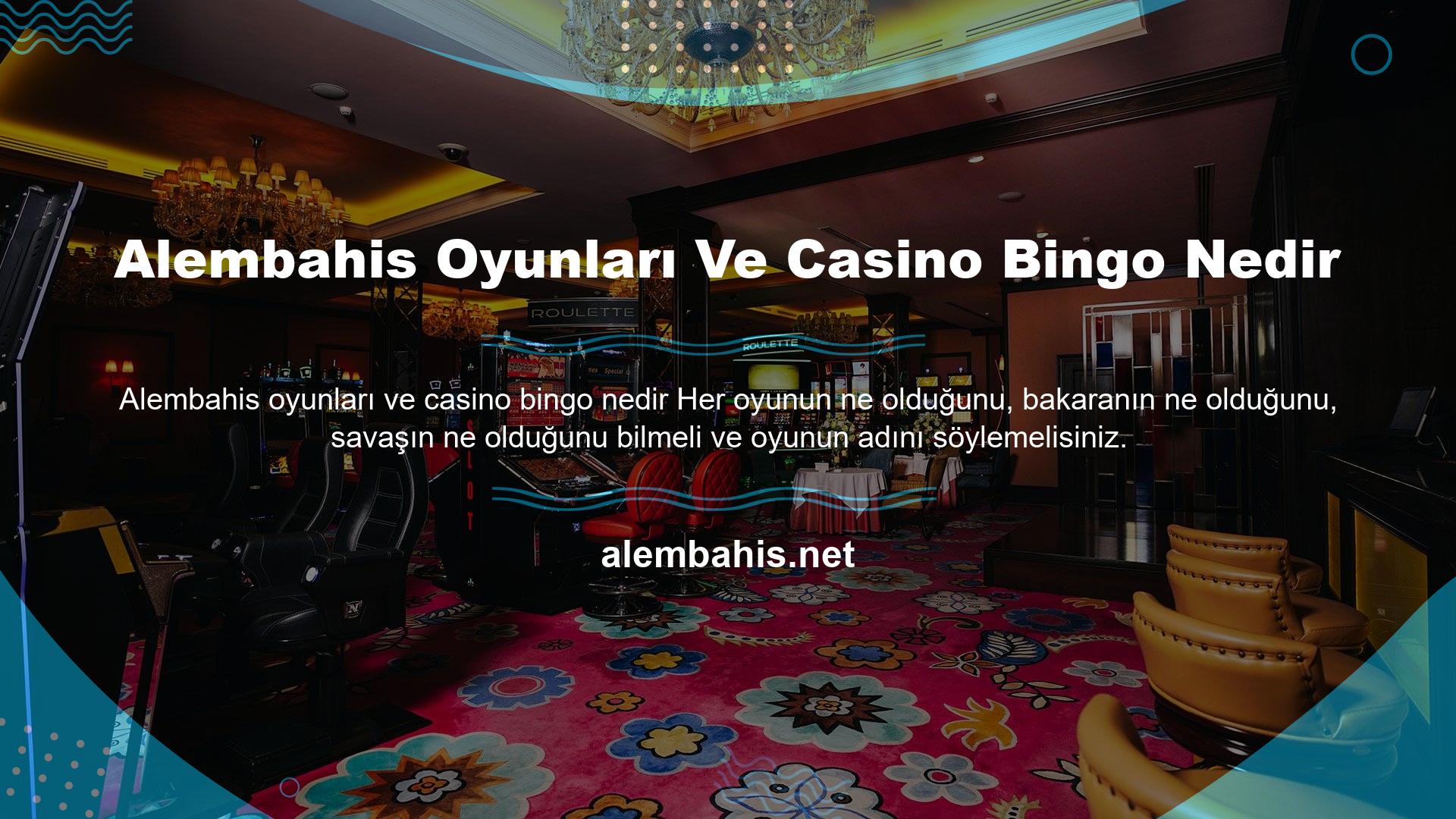 Alembahis Oyunları Ve Casino Bingo Nedir